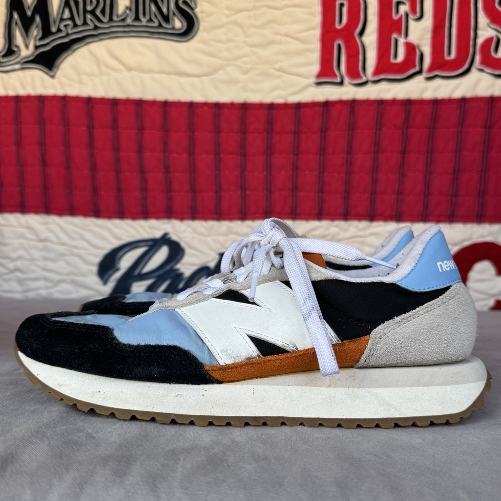 New Balance Men's Black, Blue, and White Sneakers